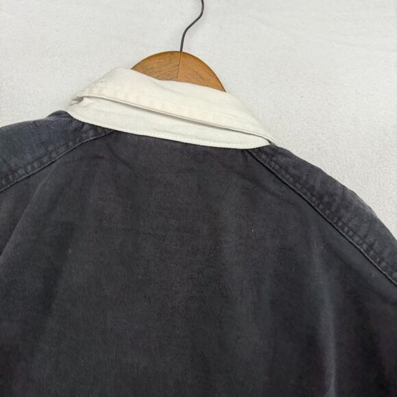 Vintage Guinness Rugby Shirt Men's large Black Gray Embroidered Beer Thick 90s - Picture 8 of 9